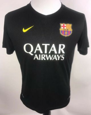 Neymar Jr 11 Fc Barcelona Qatar Airways Soccer Jersey Sz Large L Unicef 2016