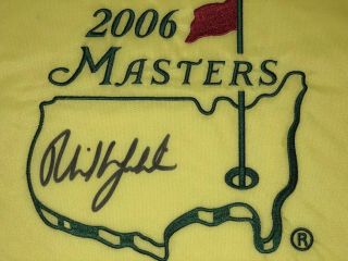 Phil Mickelson Signed Authentic 2006 Masters Flag - Jsa Full Letter