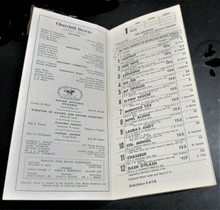 1962 KENTUCKY DERBY PROGRAM - UNMARKED - - VERY CLOSE TO 5