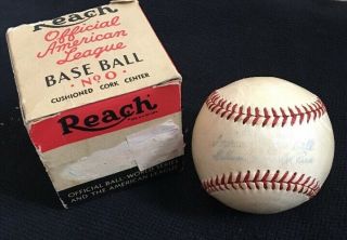 1948 - 1950 Reach Official American League Baseball William Harridge President Box