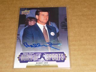 2011 Upper Deck World Of Sports Bobby Orr Autograph/auto Bruins H4272