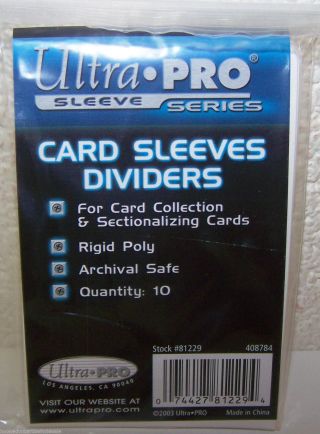 3 Packs (30) Ultra Pro Trading Card Dividers