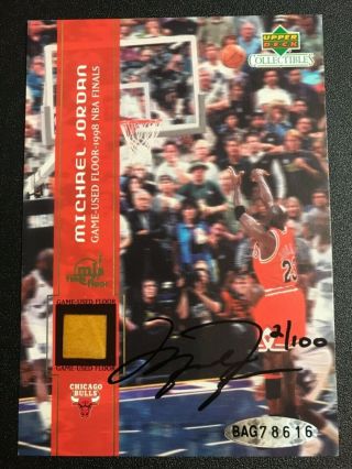 2000 Michael Jordan Uda Game Final Shot/ Floor Limited 2/100 Autograph