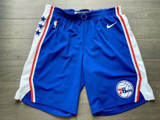 Nike Philadelphia 76ers Basketball Shorts - Player Issued - Men’s Size 44 (xxl)