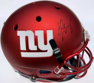 Eli Manning 10 Signed York Giants Custom Football Helmet W/jsa Bowl