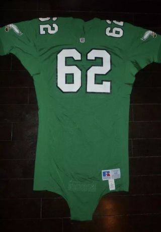 1992 - 93 Brian Baldinger Philadelphia Eagles Russell Athletic Ti Game Jersey
