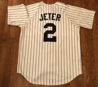 York Yankees Derek Jeter 2 Majestic Jersey White Men’s Size Small