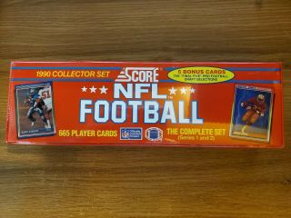 1990 Score Nfl Football Trading Cards Complete Set Series 1 & 2 Factory -