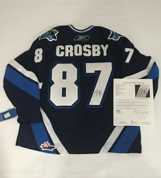 Sidney Crosby Signed Oceanic Rimouski Jersey Penguins Licensed Proof Jsa Loa