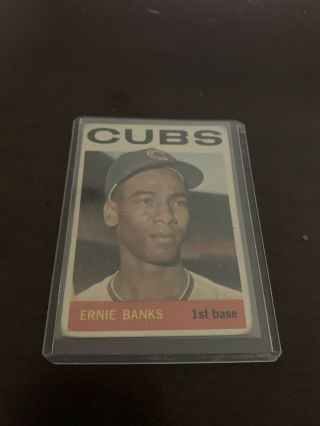 Ernie Banks 1964 Topps Baseball Card 55 Low Grade