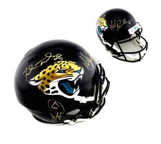 Brunell,  Taylor And Mccardell Signed Jacksonville Jaguars Full Size Speed Helmet