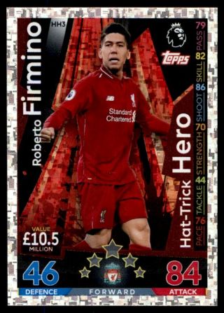 Match Attax 2018/19 Extra - Liverpool Roberto Firmino (hat - Trick Hero) No.  Hh3
