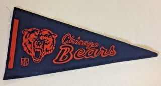 Vintage Chicago Bears Souvenir Felt Mini Pennant Nfl Football Sports Team Wow