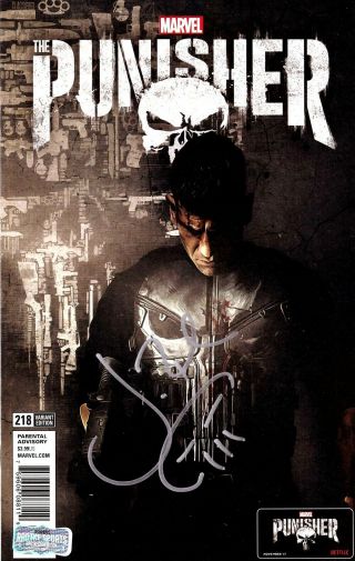 Jon Bernthal Signed Marvel Punisher Netflix Cover 218 Comic With The Punisher