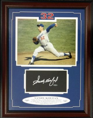 Sandy Koufax Autographed Signed Framed Board & Photo Dodgers Uda 101875
