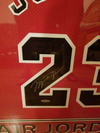 Michael Jordan Signed Framed Jersey Mitchell & Ness Upper Deck Authenticated 2