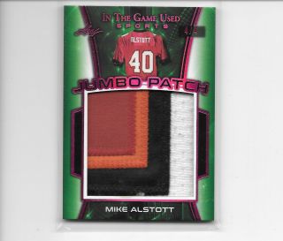 2018 Leaf In The Game Sports Mike Alstott 4 Color Jumbo Patch 4/4 Bucs