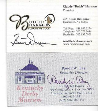 Legendary Golf Instructor Butch Harmon Signed Business Card