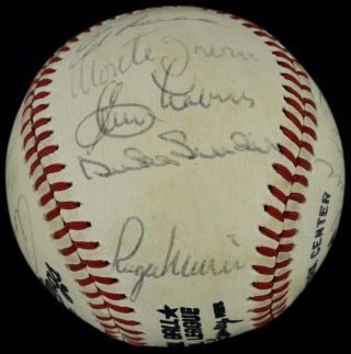 Hofers/stars Multi Signed Onl Baseball W/ Roger Maris Jsa Loa X73055