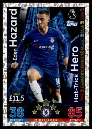 Match Attax 2018/19 Extra - Chelsea Eden Hazard (hat - Trick Hero) No.  Hh1