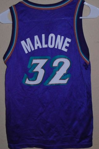 Utah Jazz Karl Malone 32 Champion Jersey youth Large 2