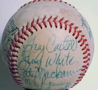1975 Montreal Expos Team Signed Baseball Gary Carter Rookie Year Auto Ball Hof