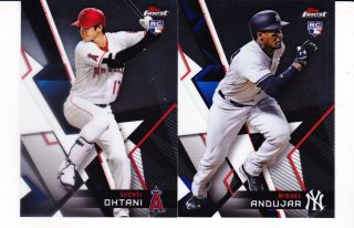 2018 Topps Finest Baseball Complete Set 1 - 100 W/rc 