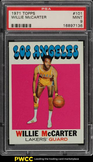 1971 Topps Basketball Willie Mccarter 101 Psa 9 (pwcc)