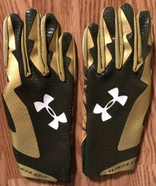 Notre Dame Football 2016 Shamrock Series Army Team Issued Gloves Bag XL 3