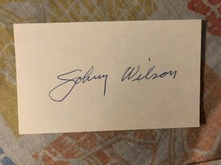 Autographed 3x5 Index Boxing Card Johnny Wilson World Champion Deceased Middlewt