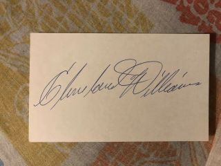Autographed 3x5 Index Boxing Card Cleveland Williams Deceased