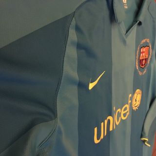 2007/08 Barcelona Away Jersey 19 Messi XL Nike Long Sleeve BLAUGRANA 3