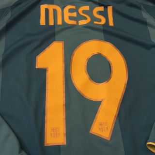 2007/08 Barcelona Away Jersey 19 Messi XL Nike Long Sleeve BLAUGRANA 5
