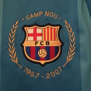 2007/08 Barcelona Away Jersey 19 Messi XL Nike Long Sleeve BLAUGRANA 7