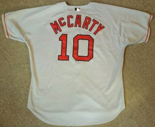 Boston Red Sox Game worn/used away jersey 10 McCARTY 4