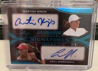 Leaf Ultimate Sports Dual Signatures Anna Kournikova Martina Hingis 3/4