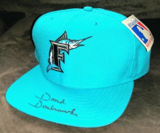 Nwt Mlb Florida Marlins Dave Dombrowski Signed Autographed Snapback Era Hat