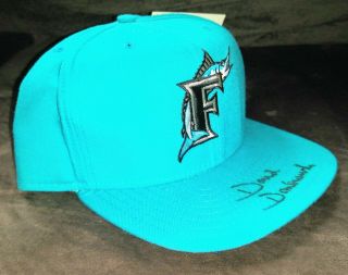 NWT MLB Florida Marlins Dave Dombrowski Signed Autographed Snapback Era Hat 3