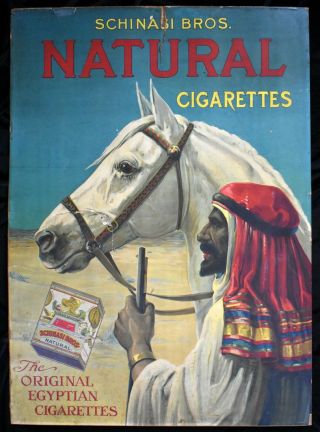 Lg Circa 1905 Schinasi Bros The Egyptian Cigarettes On Cardboard Poster