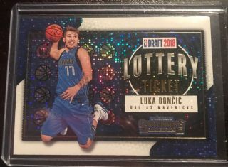 2018 - 19 Panini Contenders Luka Doncic Lottery Ticket Hobby Exclusive Sparkle