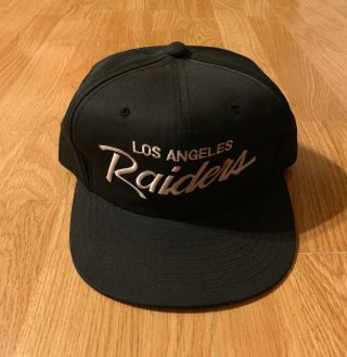 Vintage Sports Specialties Los Angeles Raiders Script Snapback Cap Hat