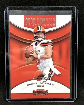 Baker Mayfield Rookie 2018 Panini Contenders Rookie Of The Year Contender