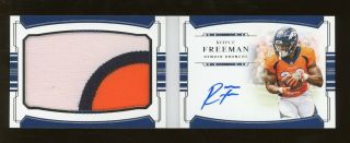 2018 National Treasures Booklet Royce Freeman Rpa Rc Rookie Patch Auto 95/99