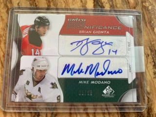 2008 - 09 Sp Game Extra Significance Auto Brian Gionta Mike Modano 21/25