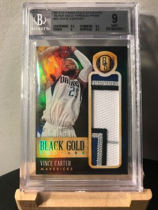 /7 Vince Carter 2013 Panini Game Worn Jersey Patch 5 Color Blacl Gold Standard