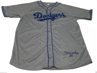 (xl) Los Angeles Dodgers Don Newcombe 36 Gray Jersey Negro Leagues Mvp Cy Young