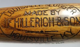 1905 - 1910 J.  F Hillerich 33 " 42 Oz Dash Dot Dash Louisville Slugger Baseball Bat