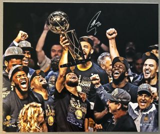 Stephen Curry Signed Warriors Nba Finals Autographed 20x24 Photo Steiner 21/30