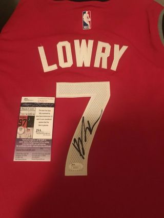Kyle Lowry Signed Autographed Toronto Raptors Jersey Jsa