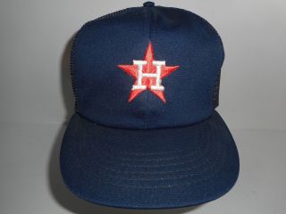 Vintage 80s Annco Houston Astros Trucker Snapback Cap Hat